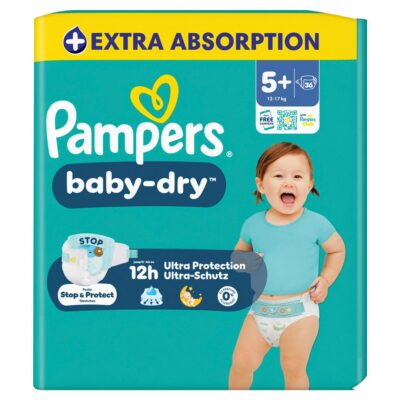 PAMPERS Baby Dry Gr5+ 12-17kg Juni Pl pa éc 36 pce