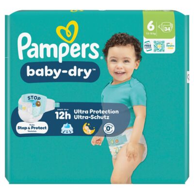 PAMPERS Baby Dry Gr6 13-18kg Extra L pa éco 34 pce
