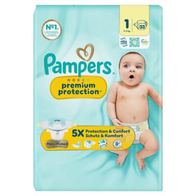 PAMPERS Prem Prot NB Gr1 2-5kg Newb sin pa 33 pce