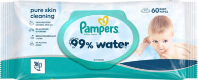 PAMPERS lingettes humides 99% Water 60 pce