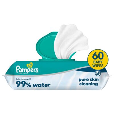 PAMPERS lingettes humides 99% Water 60 pce