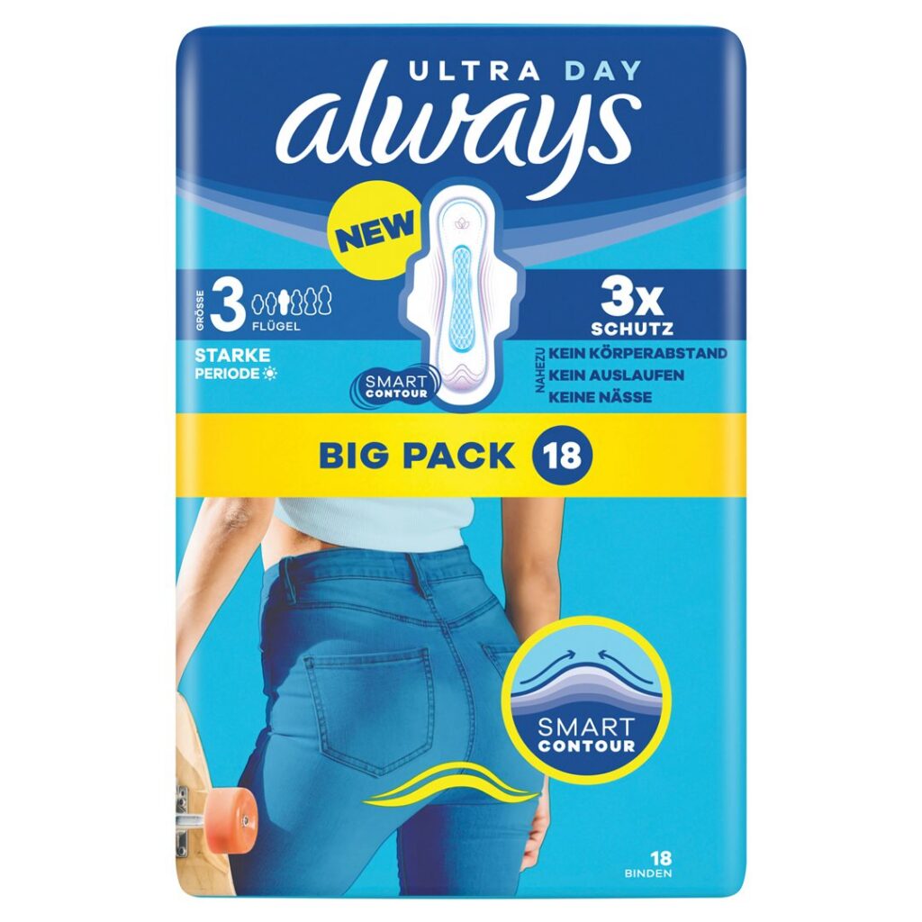 ALWAYS Ultra serv hyg Gr3 Long Pl aile BigP 18 pce