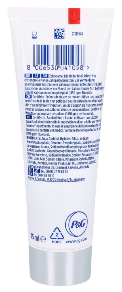 ORAL-B dentifrice whitening menthe tb 75 ml