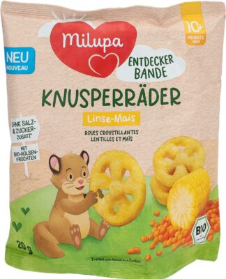 MILUPA bio roues croustill lentilles maïs 10m 20 g