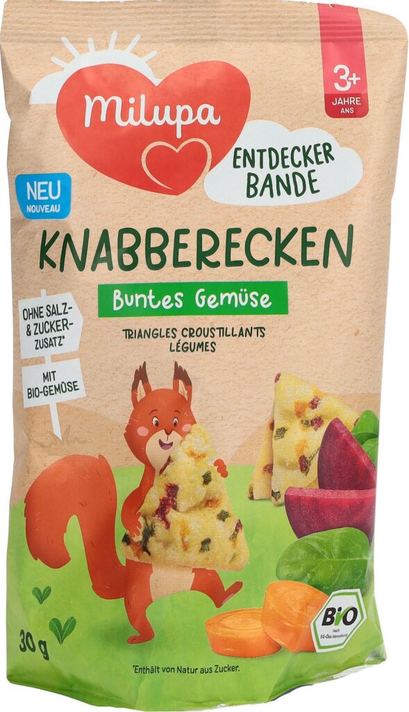 MILUPA bio triangles croustillants légumes 3+ 30 g