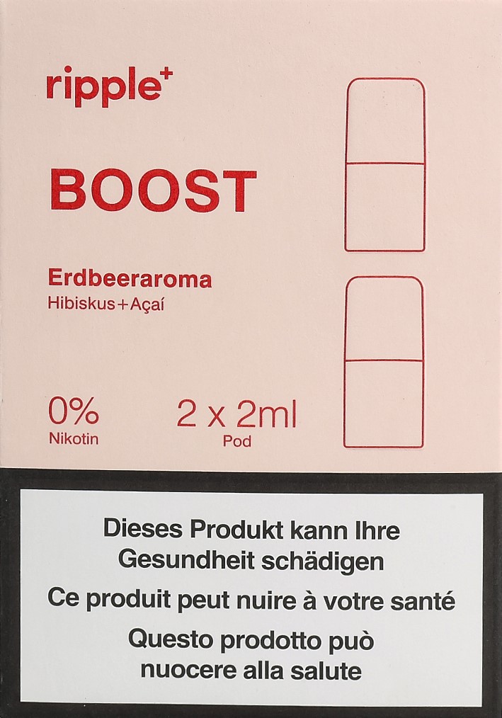 RIPPLE+ Pod BOOST fraise hibis menthe sauva