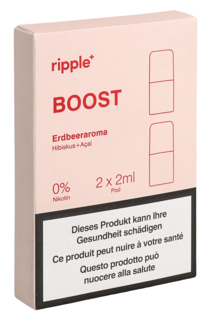 RIPPLE+ Pod BOOST fraise hibis menthe sauva