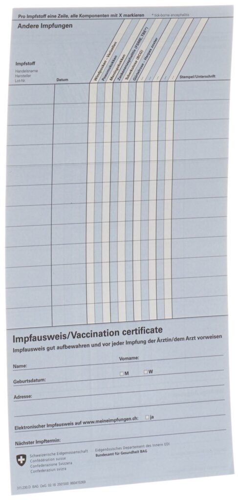 OFSP certificat de vaccination national bleu all