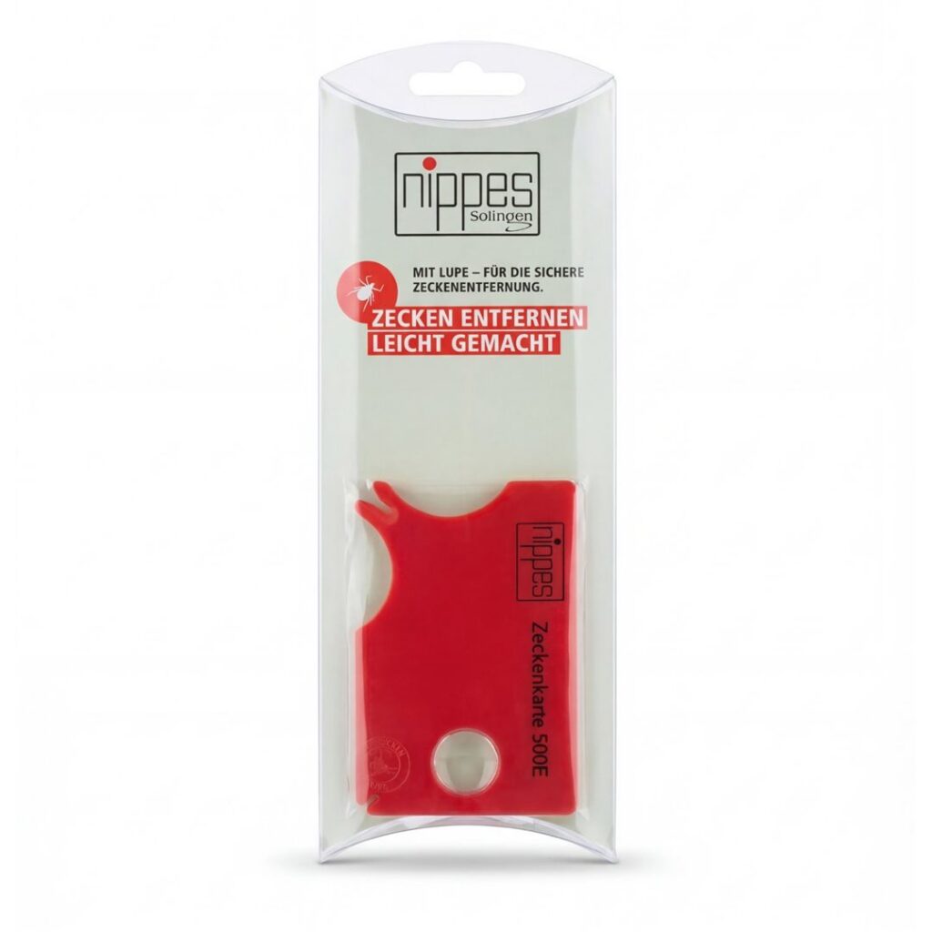 NIPPES Carte à tiques plastique avec loupe