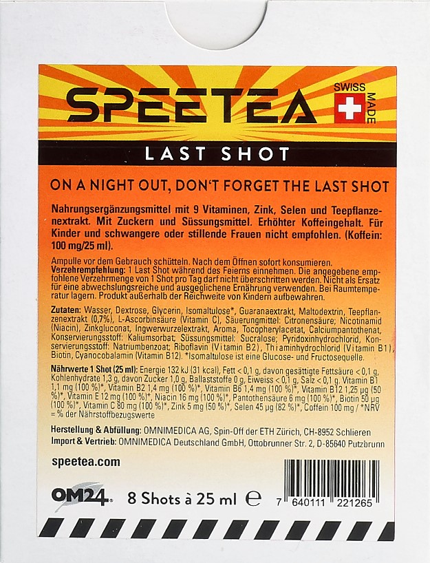 OMNIMEDICA Last Shot SPEETEA 8 fl 25 ml