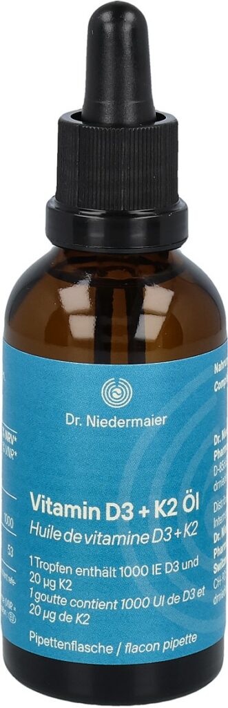 DR. NIEDERMAIER Vitam D3 + K2 huile fl verre 50 ml