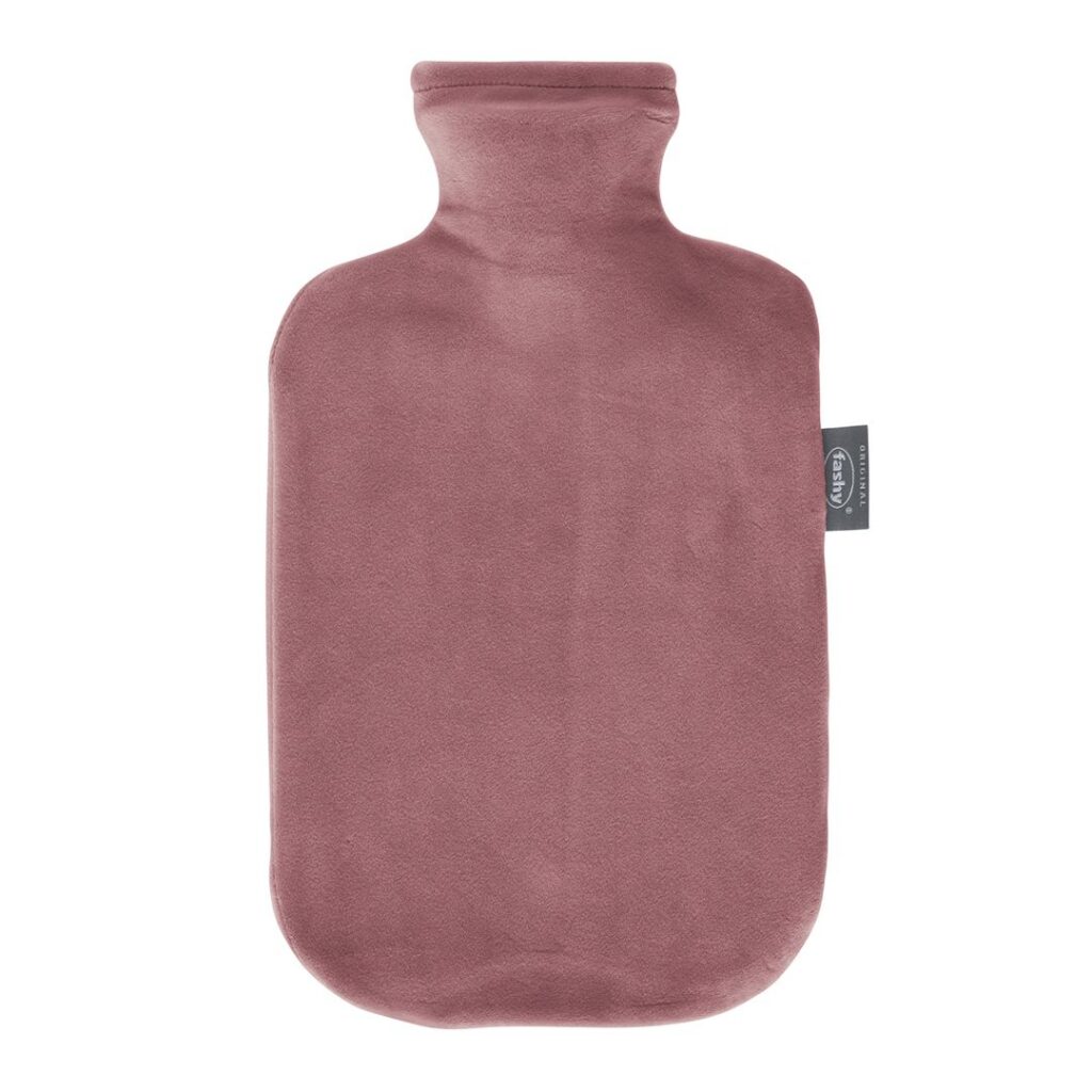 FASHY bouillotte 2l housse polaire vieux rose