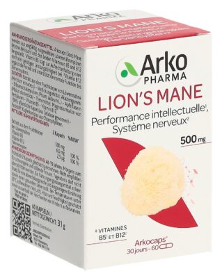 ARKOCAPS lion's mane caps bte 60 pce