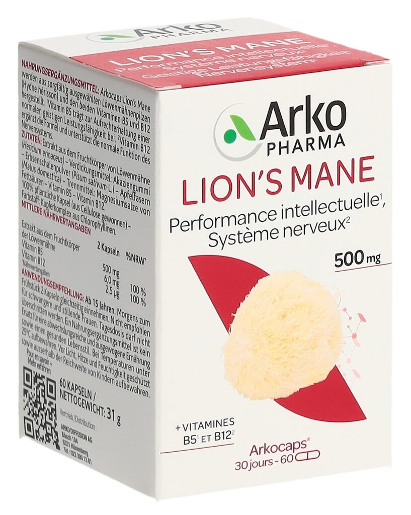 ARKOCAPS lion's mane caps bte 60 pce