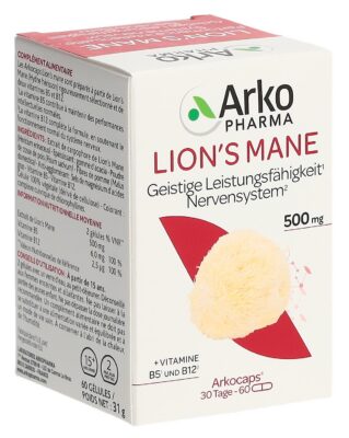 ARKOCAPS lion's mane caps bte 60 pce