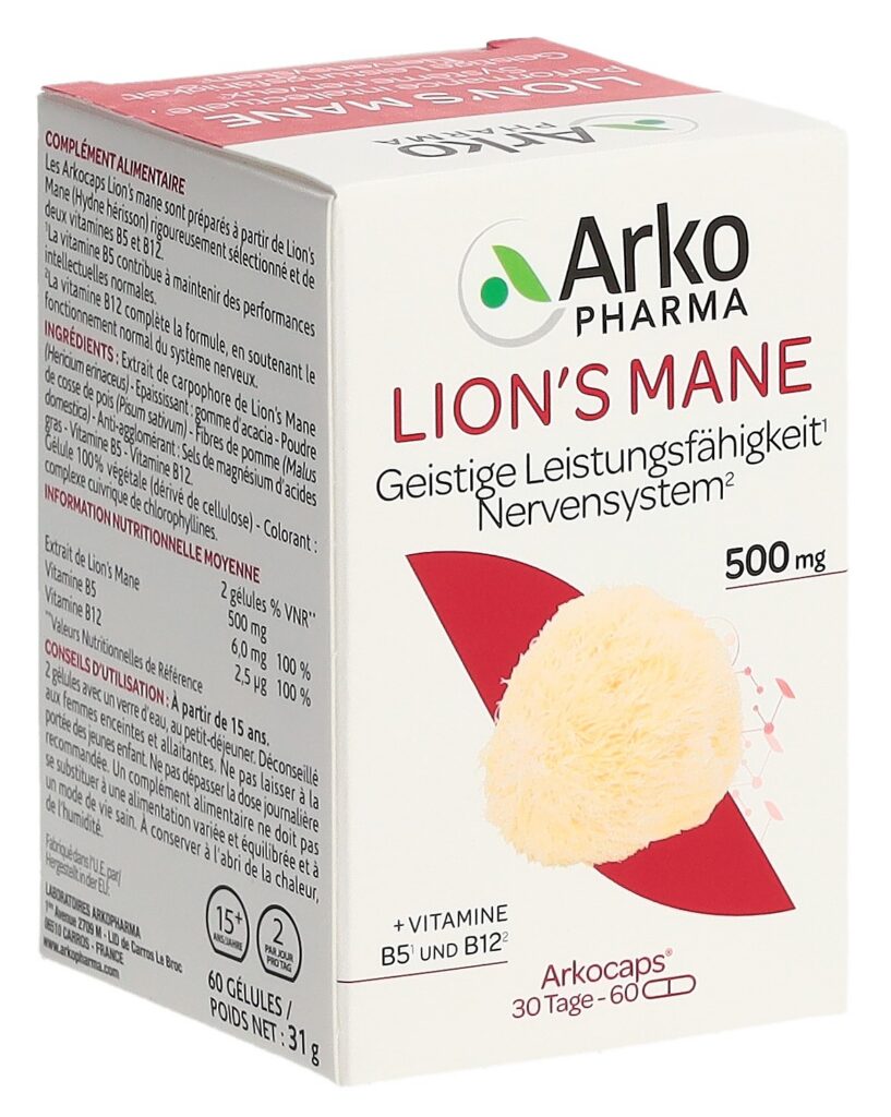 ARKOCAPS lion's mane caps bte 60 pce