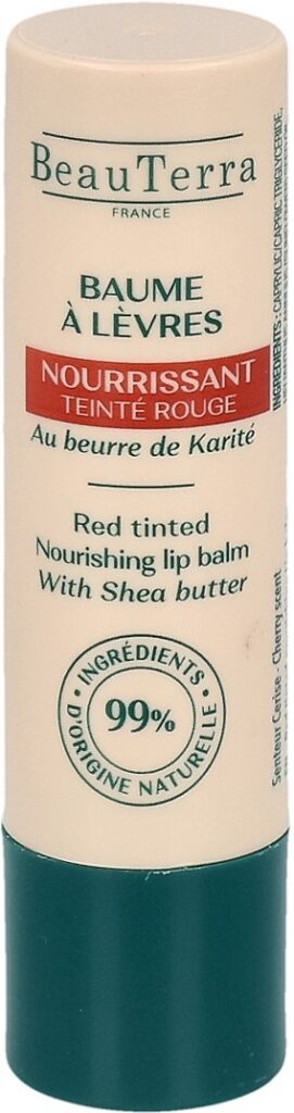 BEAUTERRA baume lèvres nourrissant rouge stick 4 g