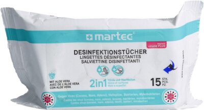 MARTEC lingettes désinfectantes 2in1 15 pce