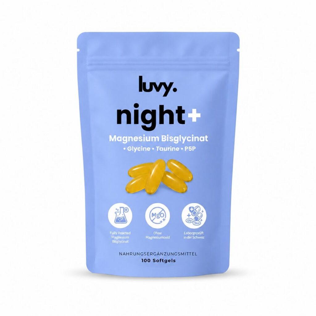 LUVY Night+ bisglycin magnésium caps moll 100 pce