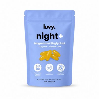 LUVY Night+ bisglycin magnésium caps moll 100 pce