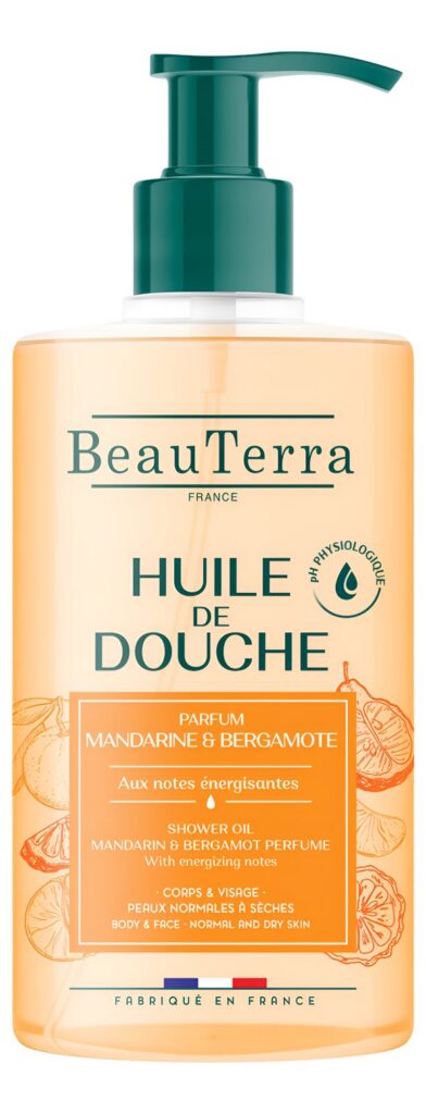 BEAUTERRA huile de douche mandarine&bergam 750 ml