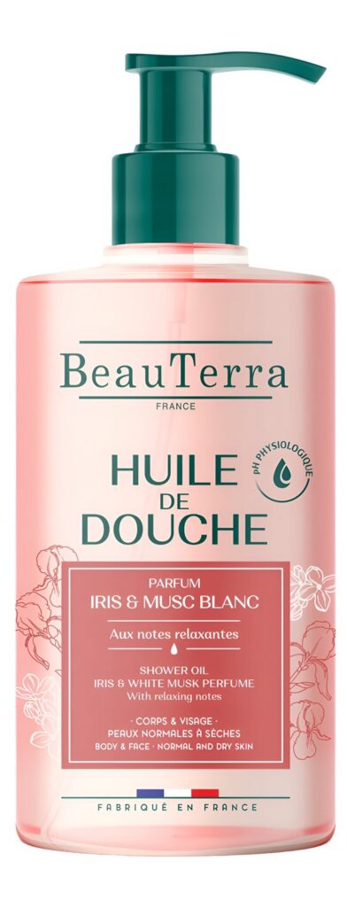 BEAUTERRA huile de douche iris&musc blanc 750 ml