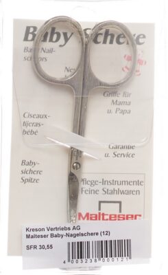 MALTESER ciseaux ongles bébé courbé 7.5cm no 12