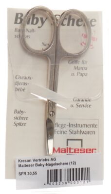 MALTESER ciseaux ongles bébé courbé 7.5cm no 12