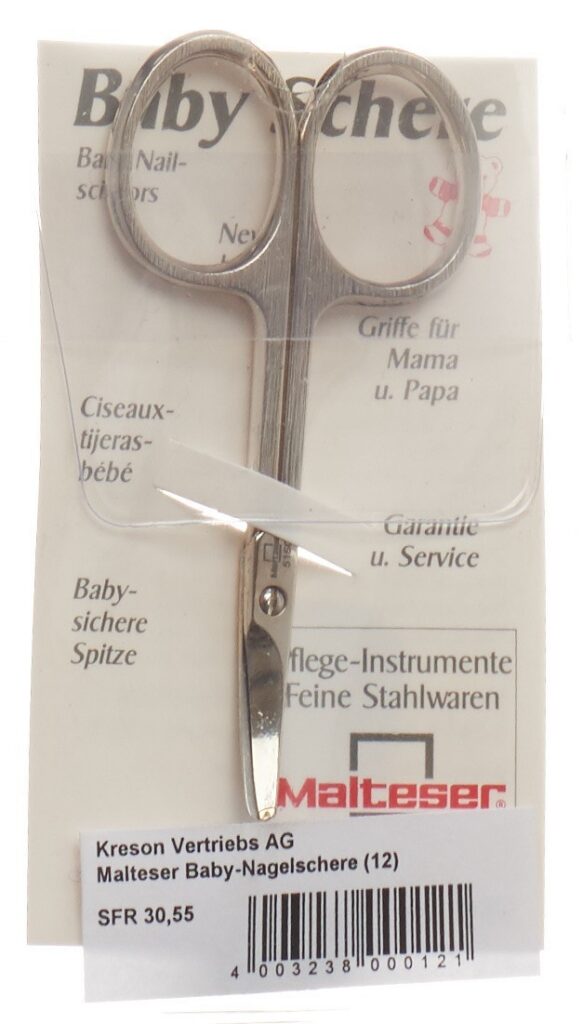 MALTESER ciseaux ongles bébé courbé 7.5cm no 12