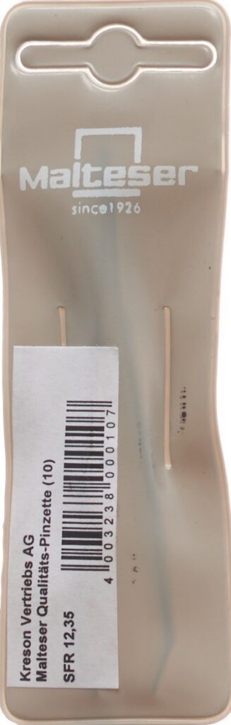 MALTESER brucelle étroit courbé nickel 8cm no 10