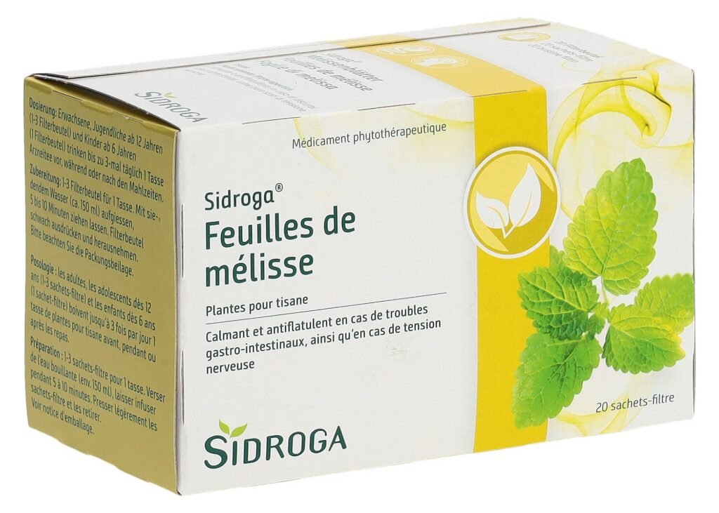 SIDROGA feuilles de mélisse 20 sach 1.5 g
