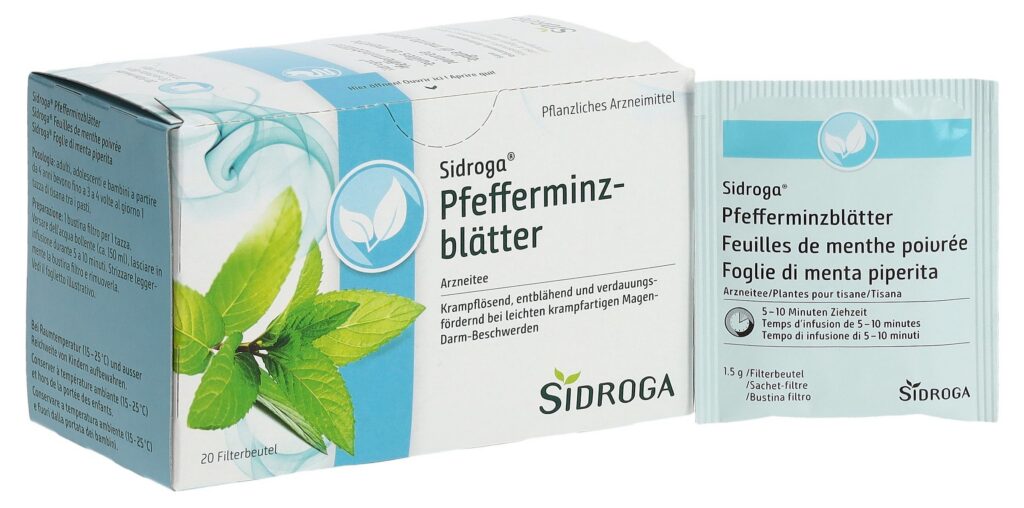 SIDROGA feuilles de menthe poivrée 20 sach 1.5 g
