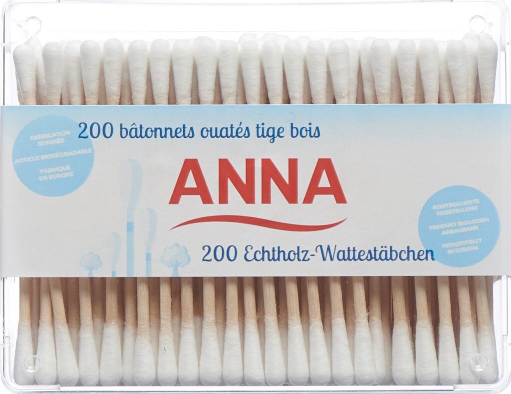 ANNA coton tiges bois 200 pce