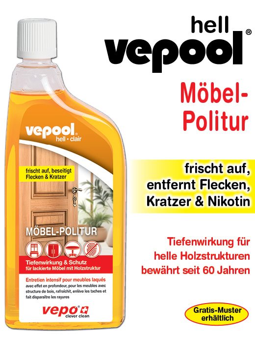 VEPOOL entretien pour meubles liq clair 300 ml