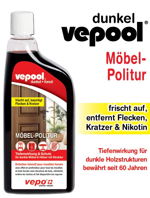 VEPOOL entretien pour meubles liq foncé 300 ml