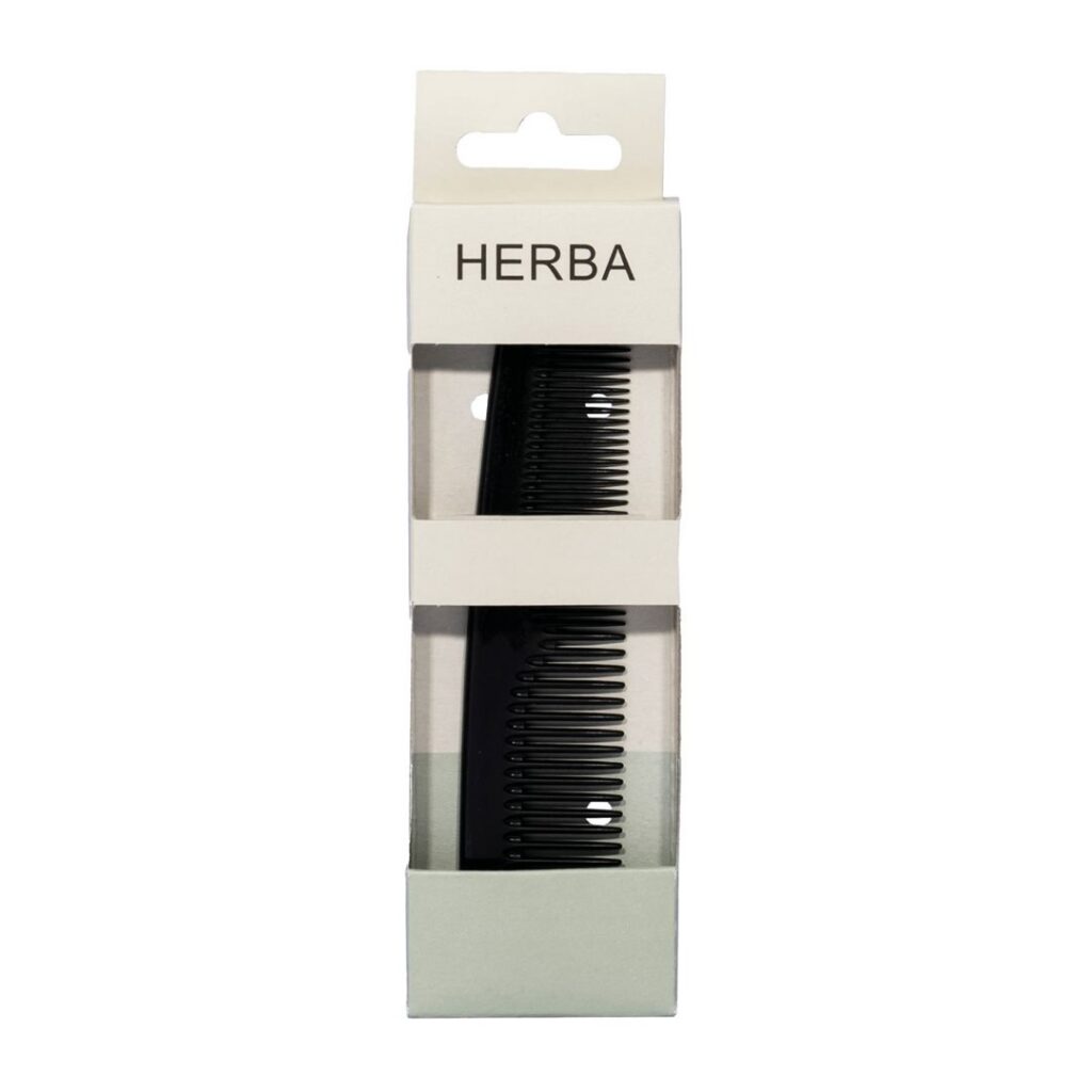 HERBA peigne de poche fait main plastique