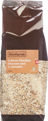 BIOFARM flocons 5 céréales bourgeon sach 500 g