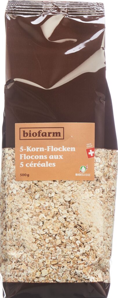 BIOFARM flocons 5 céréales bourgeon sach 500 g