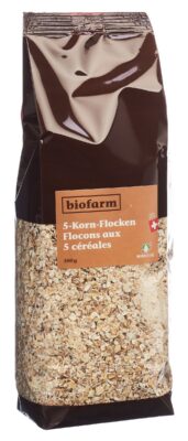 BIOFARM flocons 5 céréales bourgeon sach 500 g