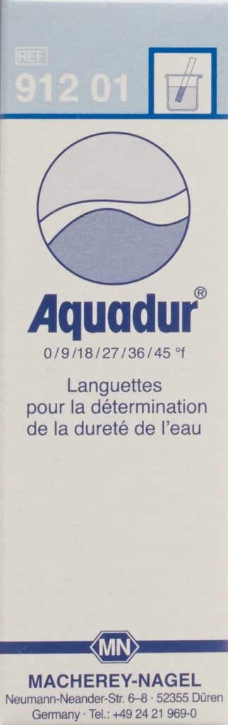 AQUADUR bandelette dureté d'eau 0°d-25°d 100 pce