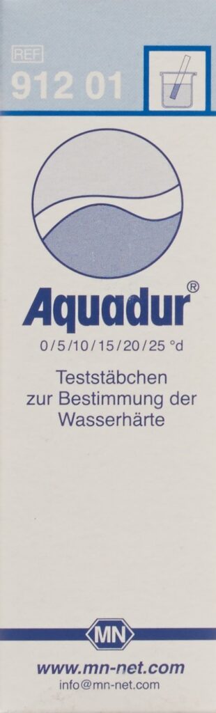 AQUADUR bandelette dureté d'eau 0°d-25°d 100 pce