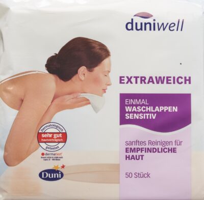 DUNIWELL lavettes usage unique sensitive 50 pce
