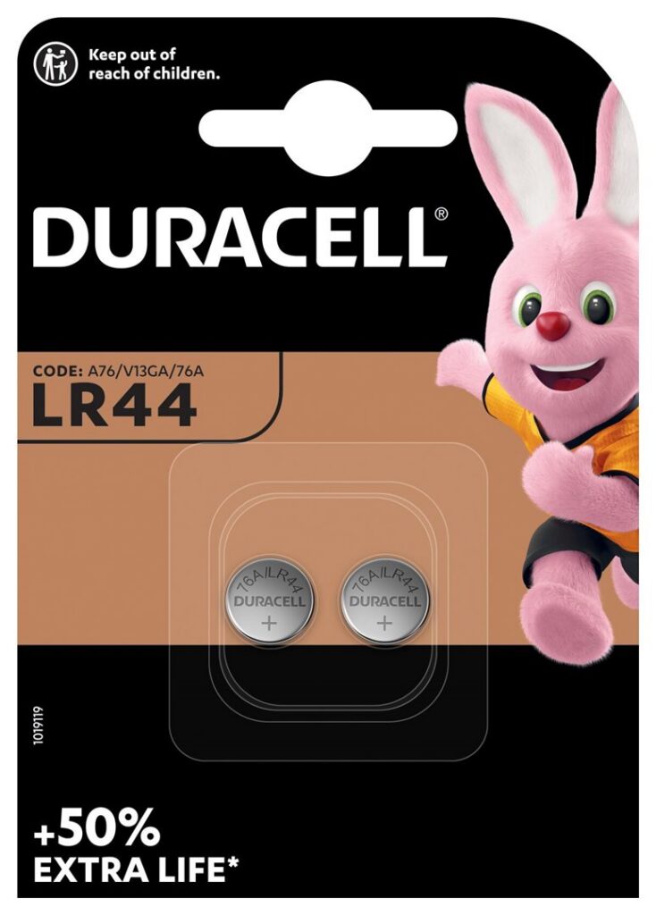 DURACELL pile montre+calculateur LR44 1.5V 2 pce