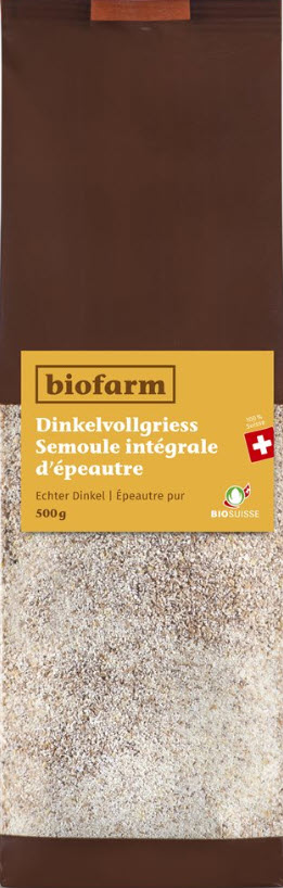 BIOFARM semoule intégrale épeautre bourgeon 500 g