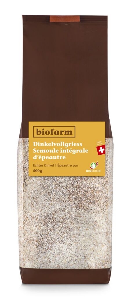 BIOFARM semoule intégrale épeautre bourgeon 500 g