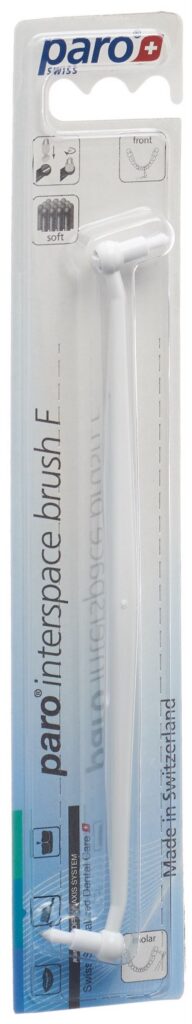 PARO brosse interspace F support blanc 2 brosses