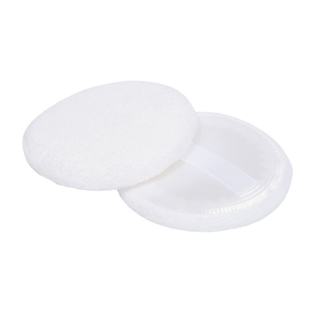 HERBA houpettes rondes blanches 2 pce