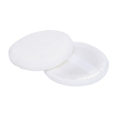 HERBA houpettes rondes blanches 2 pce