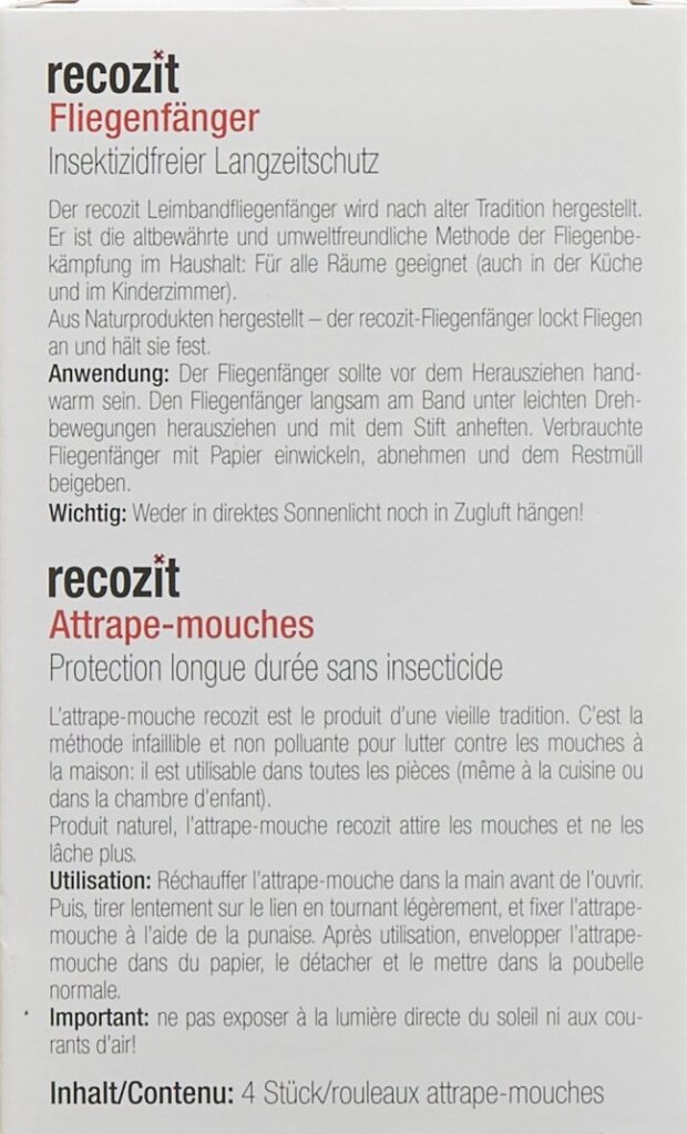 RECOZIT attrape-mouches 4 pce
