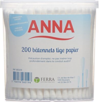 ANNA coton tiges papier 200 pce